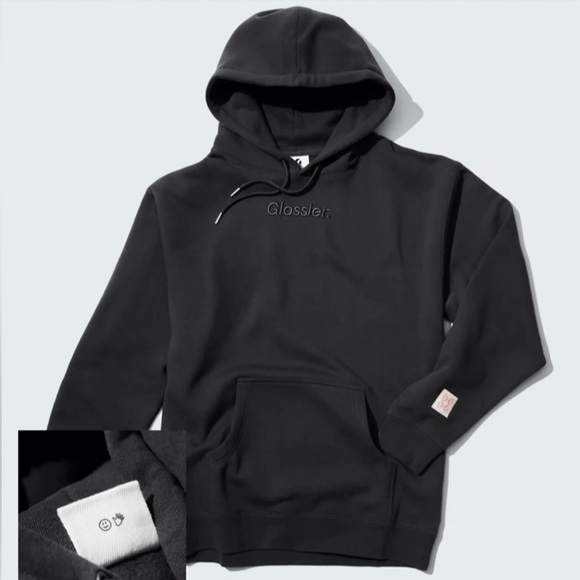 Glossier Tops - Glossier soho hoodie graphite large NWT